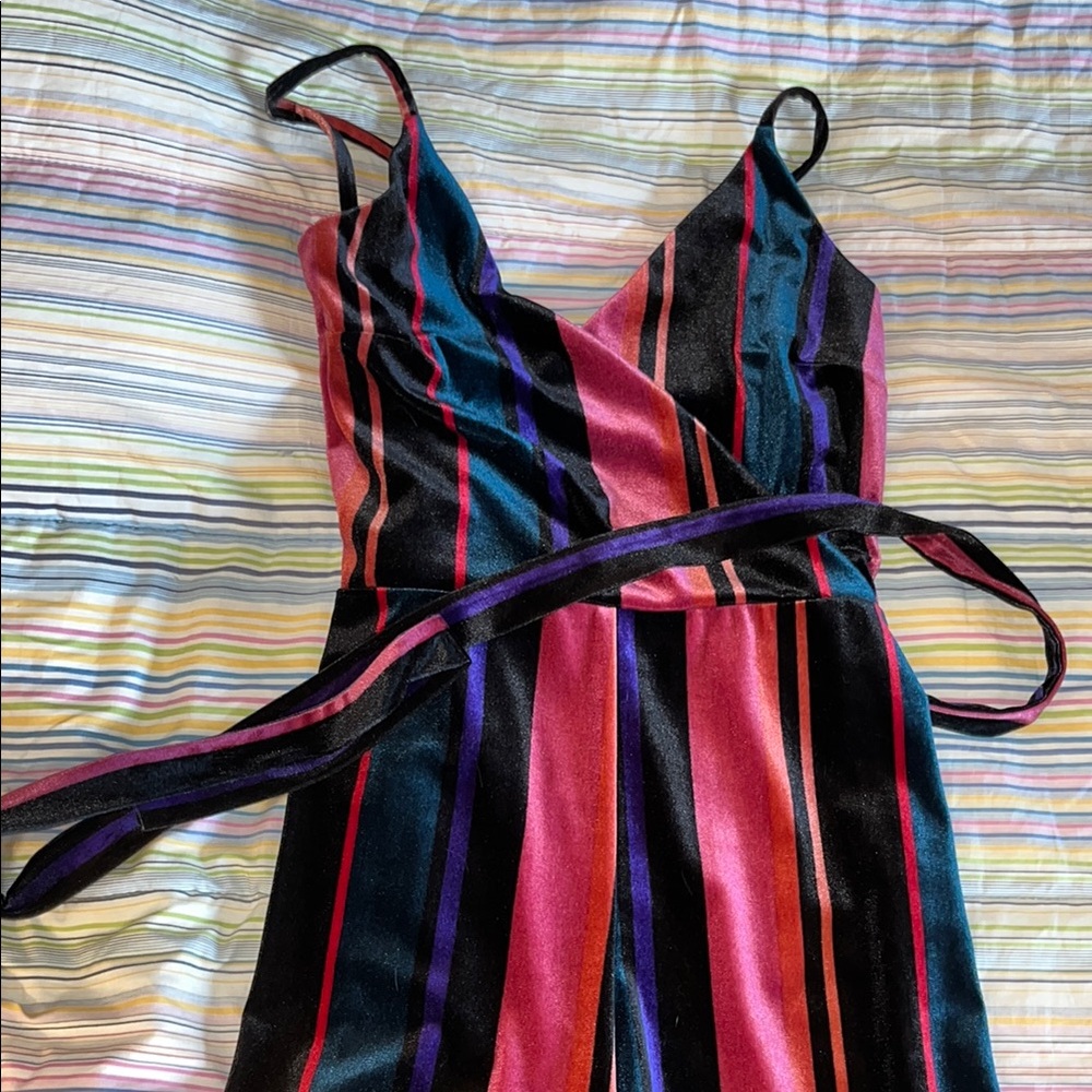 Velvet Junior’s L Striped Jumpsuit - Picture 2 of 15